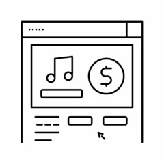 music shop department line icon vector illustration