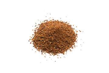 Instant coffee isolated on white background.