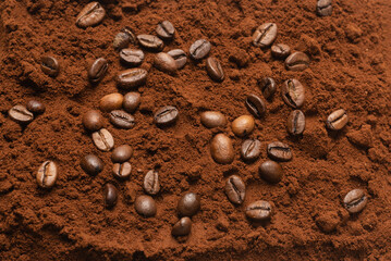 Instant coffee isolated on a background.