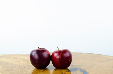 Apple, red. Apples on the table. Fruit