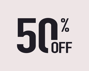 Discount Label up to 50% off. Sale and Discount Price Sign or Icon. Sales Design Template. Shopping and Low Price Symbol. Vector Template Design Illustration