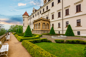 Fototapeta na wymiar Konopiste castle and gardens in Bohemia, Czech Republic