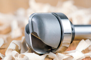 Copying the router bit. Cutter for trimming wooden edges. Copy-milling tool with steel bearing....