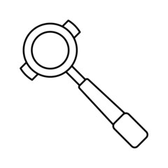 portafilter coffee tool line icon vector illustration