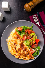healthy breakfast omelet with fresh vegetables