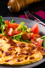 healthy breakfast omelet with fresh vegetables