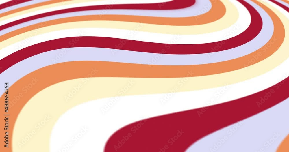 Poster abstract red brown hypnotic curvy lines pattern seamless looping background. selective focus used.