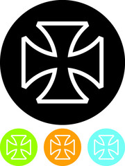 Maltese cross vector icon