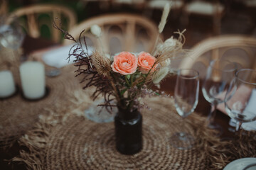 Centro de mesa de una boda