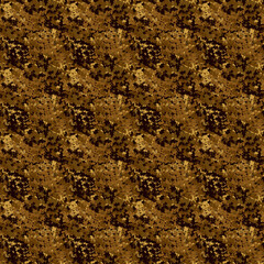 Seamless brown ground colored pixel camouflage pattern illustration.