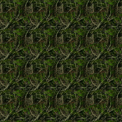 Seamless forest ground colored camouflage pattern illustration.