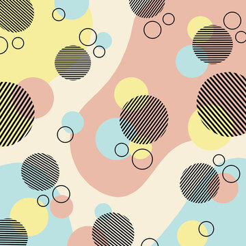 Seamless abstract pattern. The 90s colorful illustration. 90s Nostalgia. 90s aesthetic. 