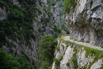 Fototapeta na wymiar Ruta del Cares trail in the Picos de Europa National Park, Asturia, Spain