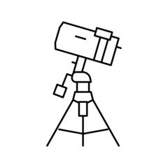 catadioptric planetarium line icon vector illustration