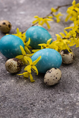 Obraz premium Easter eggs in blue color