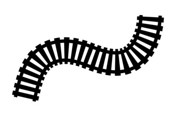 線路のシルエット