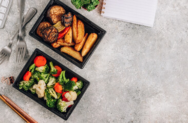 Office food delivery takeout lunch boxes containers delivered in office
