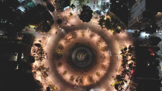 Mexico City Night Hyperlapse Glorieta De La Cibeles, Condesa