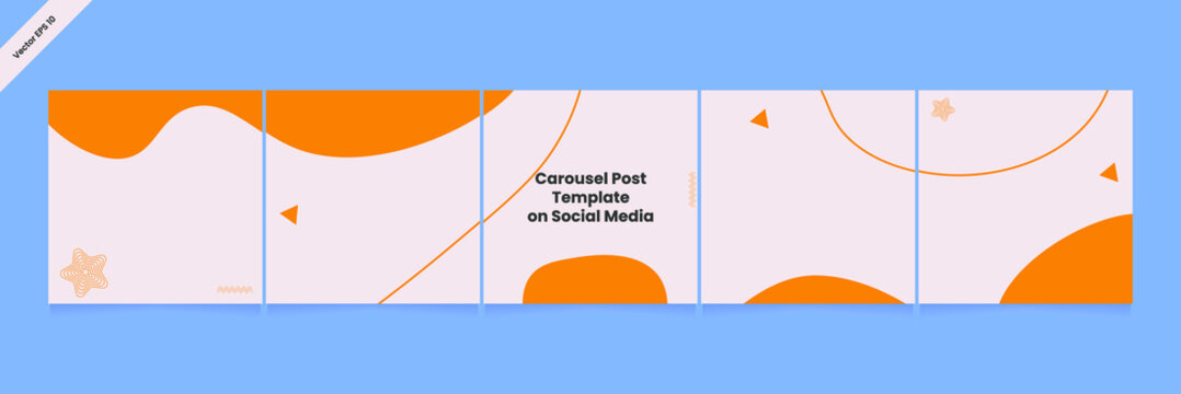 Instagram and social media carousel post template