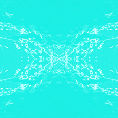 Turquoise liquid with white highlights. Beautiful turquoise seamless mirror background. The wavy surface of the water.
