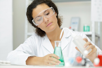a woman in a lab