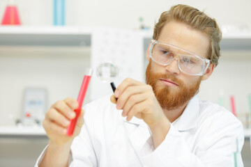 young man working in the laboratory