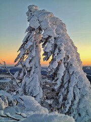 sunset in the mountains