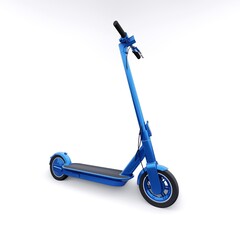 electric folding scooter for leisure and city trips 3D illustration