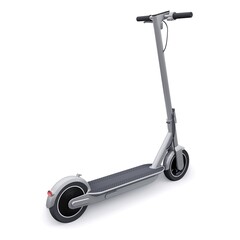 electric folding scooter for leisure and city trips 3D illustration