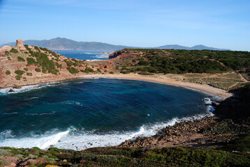 Veduta della spiaggia di Cala Porticciolo