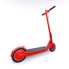 electric folding scooter for leisure and city trips 3D illustration