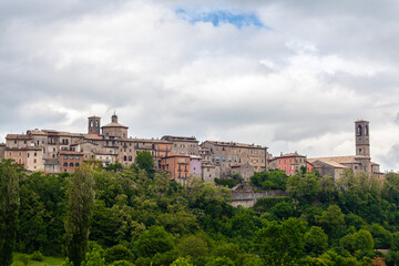 Fototapeta na wymiar Skyline of the medieval town Leonessa, province of Rieti, Lazio