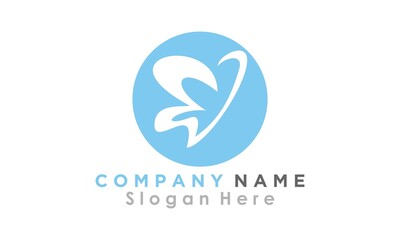 simple logo beauty butterfly
