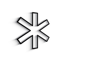 Infographic with healthcare 3D shadow icon for medical design. Medical insurance. Motion graphics.