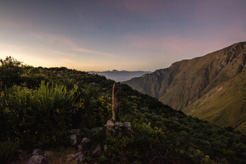 sunset in the mountains