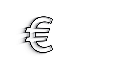 Money, finance, payments. Finance 3D shadow icon design. outline web icon. Motion graphics.