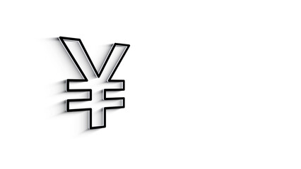 Fototapeta premium Money, finance, payments. Finance 3D shadow icon design. outline web icon. Motion graphics.