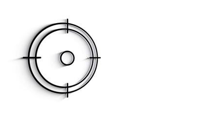 Business 3D shadow icon. Marketing network. Money line icon. Motion graphics.