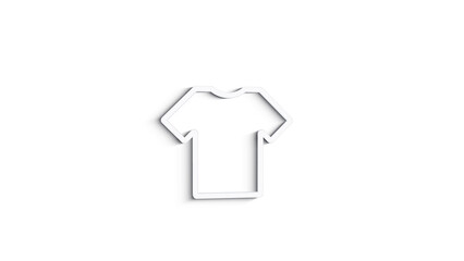 Shopping concept 3D shadow icon design. Outline web icon. Motion graphics.