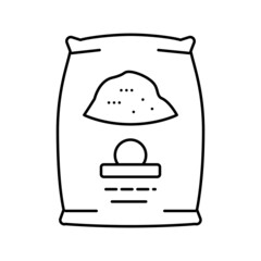 cement bag line icon vector illustration