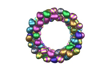 Shiny Easter Egg Themed Font Letter O