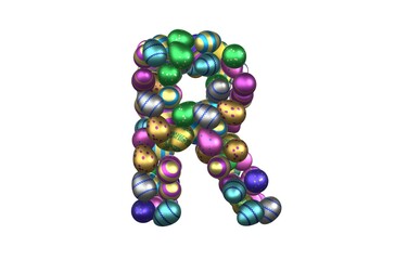 Shiny Easter Egg Themed Font Letter R