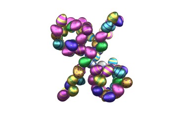 Shiny Easter Egg Themed Font Percentage sign