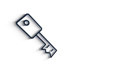 Cyber security 3D shadow icon with shield and check mark. Security concept. Motion graphics.