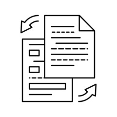rewriting text line icon vector illustration