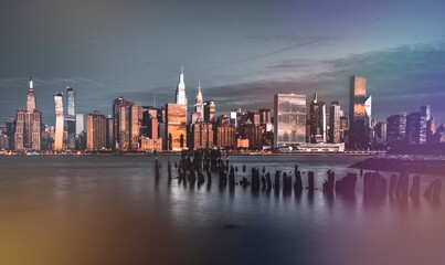 Obraz premium new York city skyline panorama Manhattan