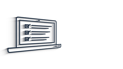 Business 3D shadow icon. Marketing network. Money line icon. Motion graphics.