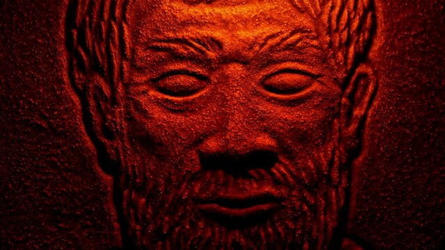 Fire Lights Up Generic Historical Face