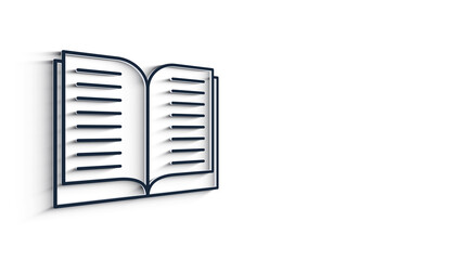 EDUCATION 3D shadow icon design isolated on white background. Go to school. Motion graphic.