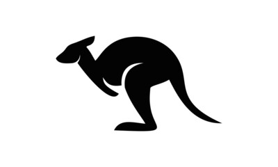 silhouette kangaroo vector